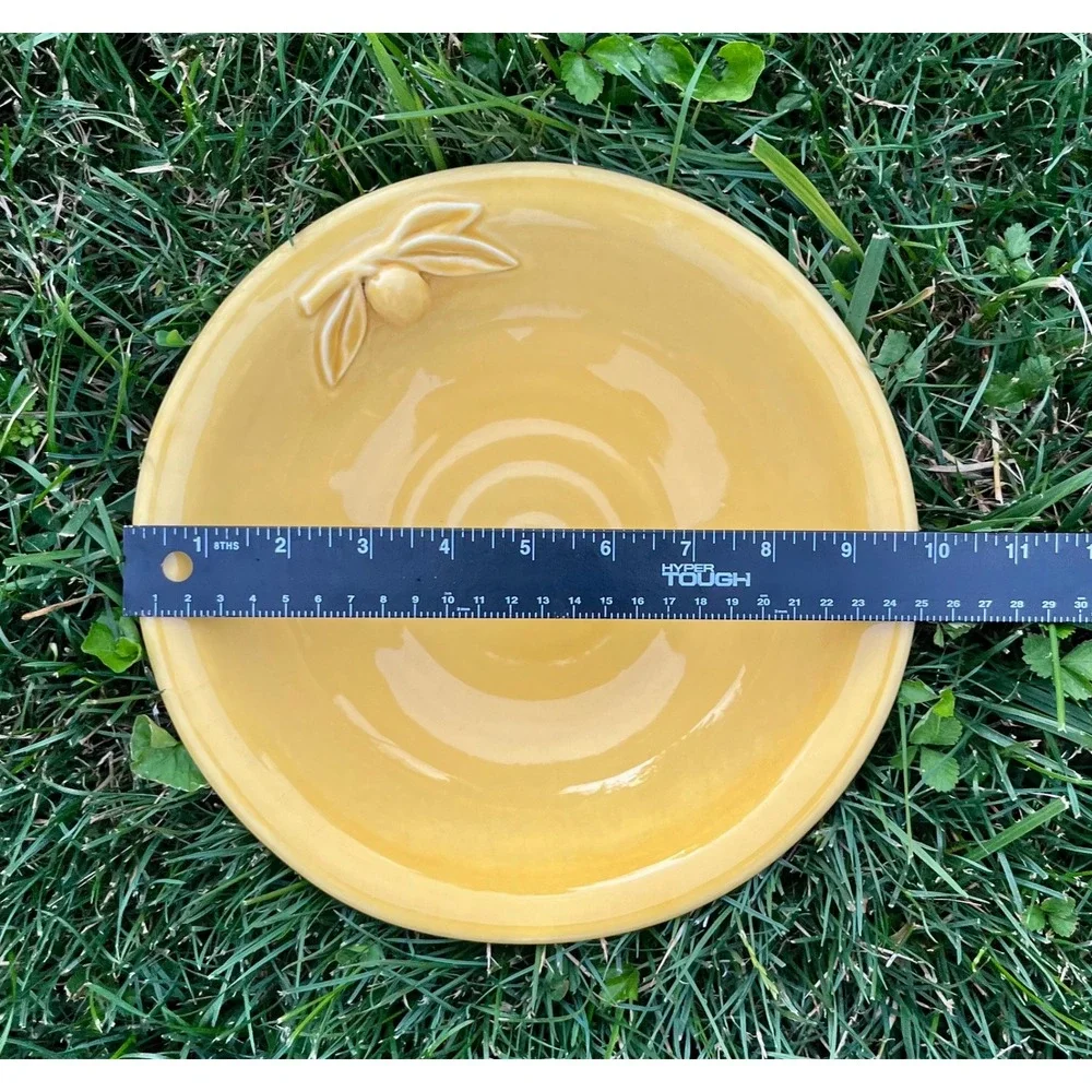 Williams Sonoma Olive Serving Bowl Pasta Salad Fruit Dish Yellow 9‎ 1/2inch